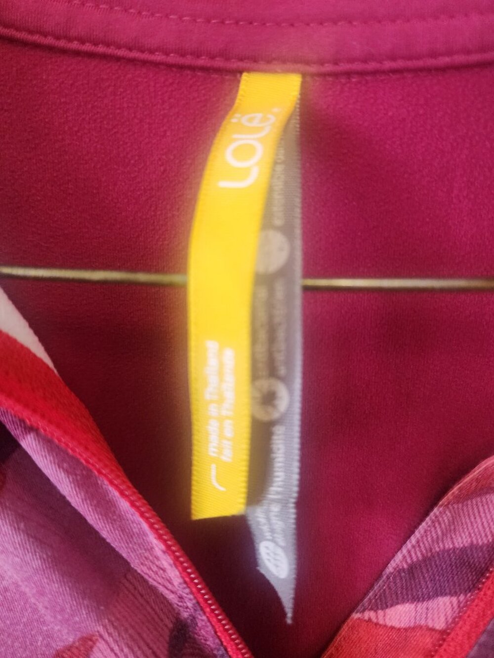 Lole size large quarter zip top - Picture 2 of 2